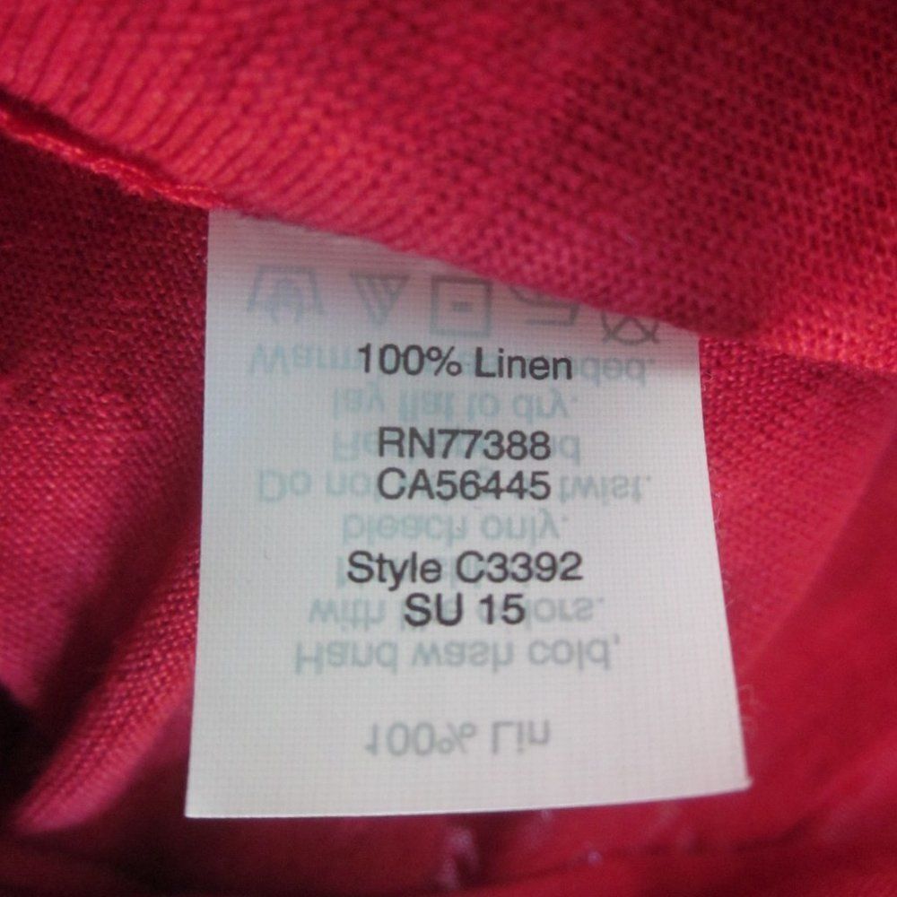 Madewell Womens Size S Coral Red 100% Linen Summer Tank Top 36" Bust - Picture 6 of 11